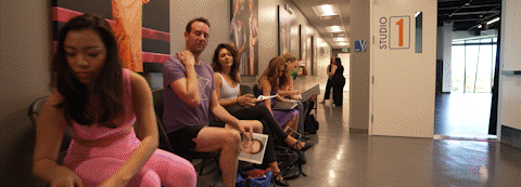 Animated gif of people auditioning